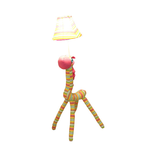 Living Room Stripe Giraffe Floor Light Fabric 1 Light Cartoon Multi-Colored Floor Lamp Clearhalo 'Floor Lamps' 'Lamps' Lighting' 203377