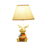 Deer Man Kid Bedroom Reading Light Resin 1 Light Animal Desk Lamp in Yellow Clearhalo 'Lamps' 'Table Lamps' Lighting' 203439
