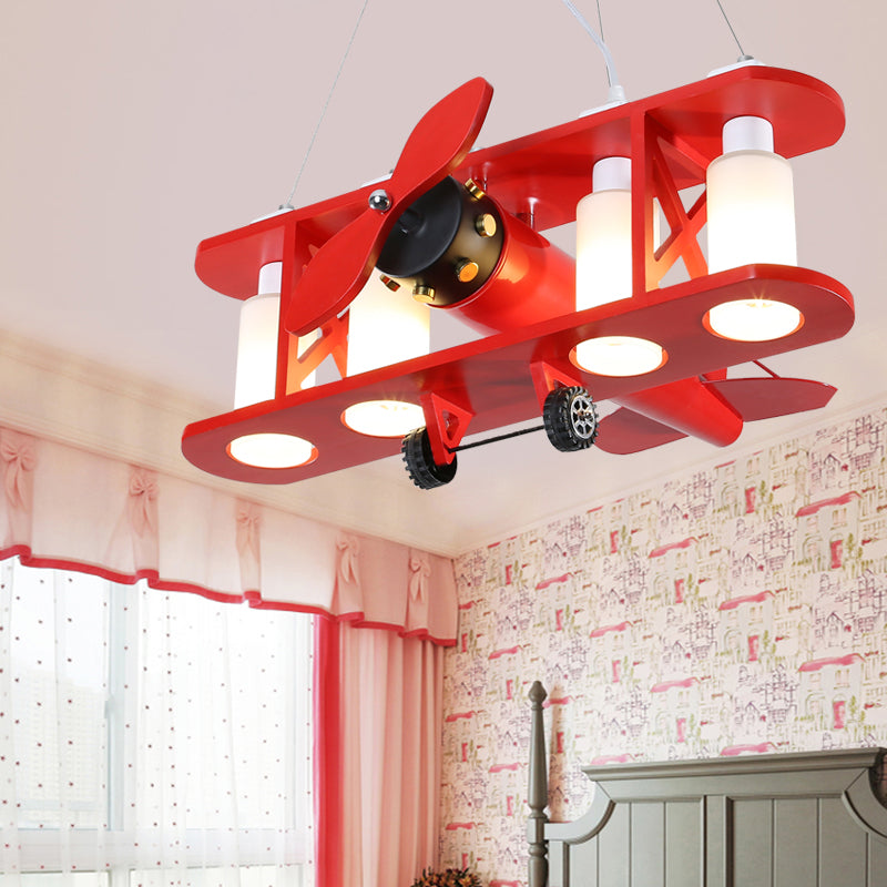 Glider Shape Pendant Light 4 Lights Cool Metal Hanging Light for Kindergarten Cloth Shop Clearhalo 'Ceiling Lights' 'Chandeliers' Lighting' options 203736
