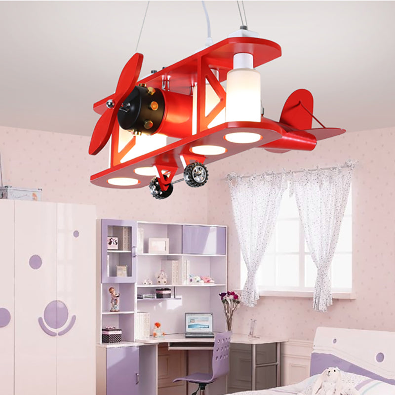Glider Shape Pendant Light 4 Lights Cool Metal Hanging Light for Kindergarten Cloth Shop Clearhalo 'Ceiling Lights' 'Chandeliers' Lighting' options 203737