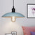 1 Head Pendant Lighting with Saucer Shade Metallic Loft Style Living Room Hanging Lamp in Black/White, 12.5"/16" W Blue Clearhalo 'Art Deco Pendants' 'Black' 'Cast Iron' 'Ceiling Lights' 'Ceramic' 'Crystal' 'Industrial Pendants' 'Industrial' 'Metal' 'Middle Century Pendants' 'Pendant Lights' 'Pendants' 'Rustic Pendants' 'Tiffany' Lighting' 203817