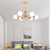 Radial Living Room Chandelier Light Wooden LED Contemporary Hanging Ceiling Light 6 Wood Clearhalo 'Carpenter Chandeliers' 'Ceiling Lights' 'Chandeliers' 'Industrial' 'Modern Chandeliers' 'Modern' Lighting' 2038658