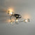 Gradient Dimpled Glass Cup Flush Mount Simplicity Ceiling Flush with Spiral Design 4 Black Clearhalo 'Ceiling Lights' 'Close To Ceiling Lights' 'Close to ceiling' 'Flush mount' Lighting' 2039233