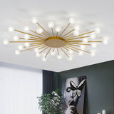 Radial Bedroom Flush Mount Fixture Metal LED Minimalistic Close to Ceiling Light 30 Gold A Clearhalo 'Ceiling Lights' 'Close To Ceiling Lights' 'Close to ceiling' 'Flush mount' Lighting' 2039285