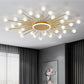 Radial Bedroom Flush Mount Fixture Metal LED Minimalistic Close to Ceiling Light 30 Gold B Clearhalo 'Ceiling Lights' 'Close To Ceiling Lights' 'Close to ceiling' 'Flush mount' Lighting' 2039291