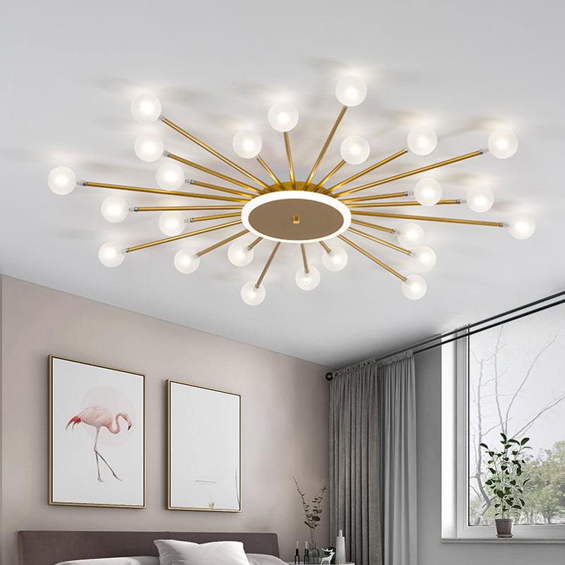 Radial Bedroom Flush Mount Fixture Metal LED Minimalistic Close to Ceiling Light 24 Gold B Clearhalo 'Ceiling Lights' 'Close To Ceiling Lights' 'Close to ceiling' 'Flush mount' Lighting' 2039293
