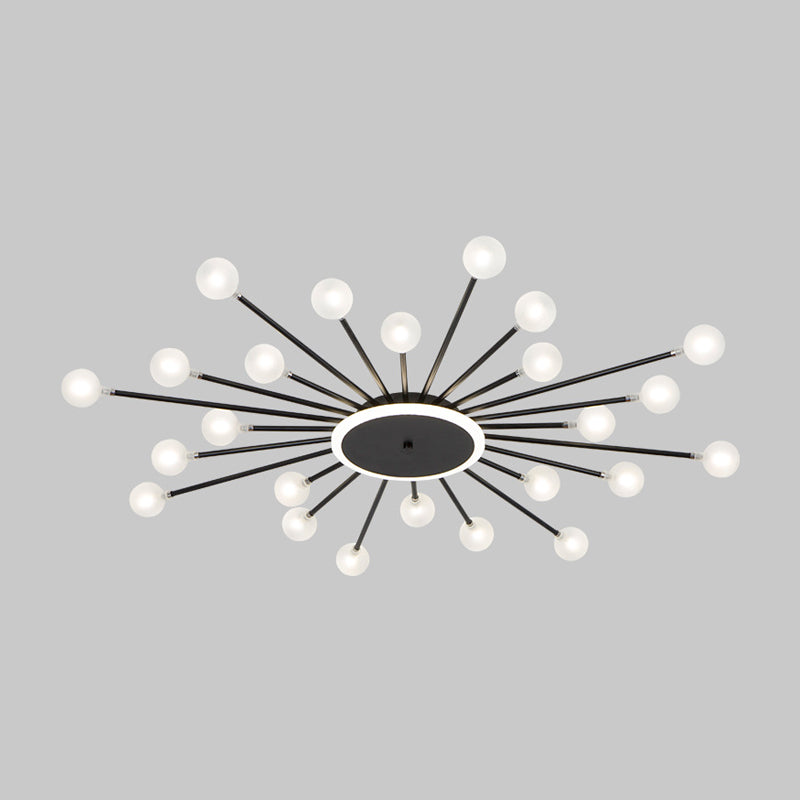 Radial Bedroom Flush Mount Fixture Metal LED Minimalistic Close to Ceiling Light Clearhalo 'Ceiling Lights' 'Close To Ceiling Lights' 'Close to ceiling' 'Flush mount' Lighting' 2039303