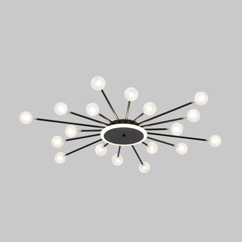 Radial Bedroom Flush Mount Fixture Metal LED Minimalistic Close to Ceiling Light Clearhalo 'Ceiling Lights' 'Close To Ceiling Lights' 'Close to ceiling' 'Flush mount' Lighting' 2039305