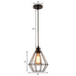 1-Light Pendant Light Fixture Modern Diamond Cage Metal Hanging Lamp in Black for Restaurant Clearhalo 'Art Deco Pendants' 'Black' 'Cast Iron' 'Ceiling Lights' 'Ceramic' 'Crystal' 'Industrial Pendants' 'Industrial' 'Metal' 'Middle Century Pendants' 'Pendant Lights' 'Pendants' 'Rustic Pendants' 'Tiffany' Lighting' 204226
