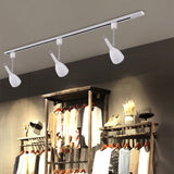 Industrial Stylish Bell Track Light 3 Lights Metallic Rotatable Semi Flush Mount Spotlight in Black/White for Kitchen White Clearhalo 'Ceiling Lights' 'Close To Ceiling Lights' 'Close to ceiling' 'Semi-flushmount' Lighting' 204276