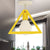 Retro Industrial Wire Cage Semi Flush Ceiling Light with Triangle Shade 1 Head Metal Ceiling Lamp in Black/Grey/White Yellow Clearhalo 'Ceiling Lights' 'Close To Ceiling Lights' 'Close to ceiling' 'Semi-flushmount' Lighting' 204409