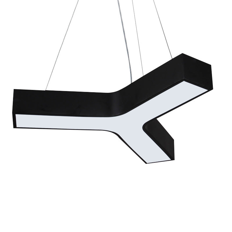 Minimalistic LED Hanging Lamp Y-Shape Pendant Lighting Fixture with Acrylic Shade Clearhalo 'Ceiling Lights' 'Modern Pendants' 'Modern' 'Pendant Lights' 'Pendants' Lighting' 2044241
