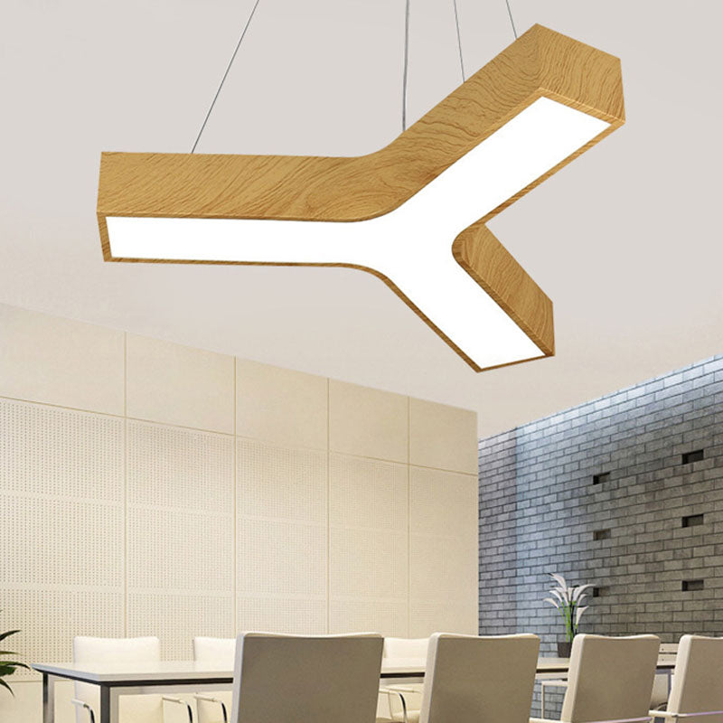Minimalistic LED Hanging Lamp Y-Shape Pendant Lighting Fixture with Acrylic Shade Clearhalo 'Ceiling Lights' 'Modern Pendants' 'Modern' 'Pendant Lights' 'Pendants' Lighting' 2044243