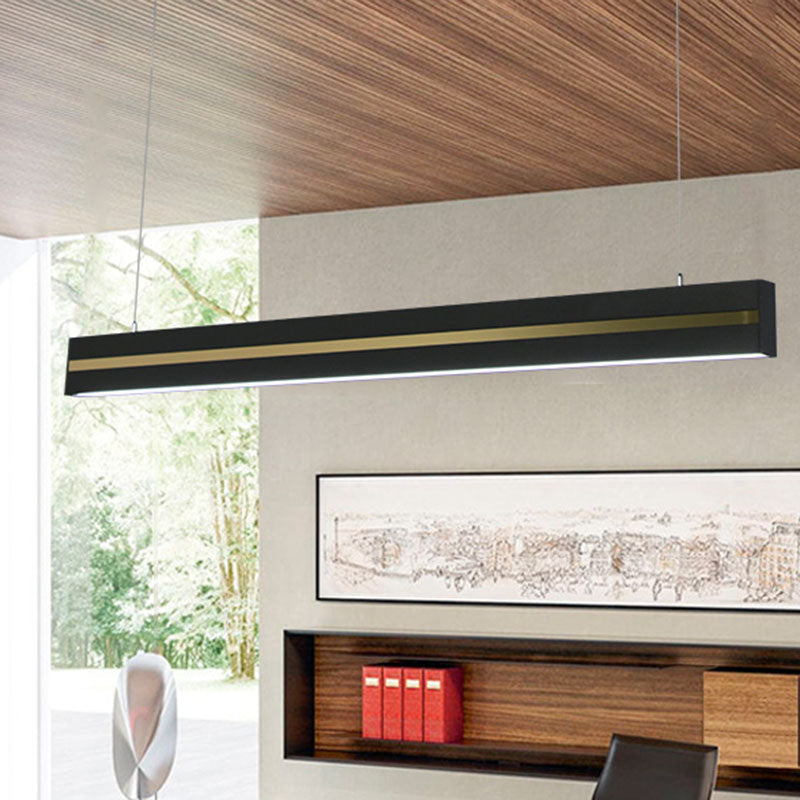 Rectangular Hanging Pendant Contemporary Metal Meeting Room LED Suspension Lighting Clearhalo 'Ceiling Lights' 'Modern Pendants' 'Modern' 'Pendant Lights' 'Pendants' Lighting' 2044246