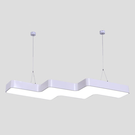 Zigzag Shaped Ceiling Light Creative Modern Acrylic Office LED Down Lighting Pendant Clearhalo 'Ceiling Lights' 'Modern Pendants' 'Modern' 'Pendant Lights' 'Pendants' Lighting' 2044258