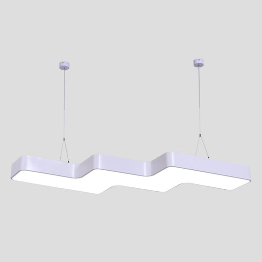 Zigzag Shaped Ceiling Light Creative Modern Acrylic Office LED Down Lighting Pendant Clearhalo 'Ceiling Lights' 'Modern Pendants' 'Modern' 'Pendant Lights' 'Pendants' Lighting' 2044258