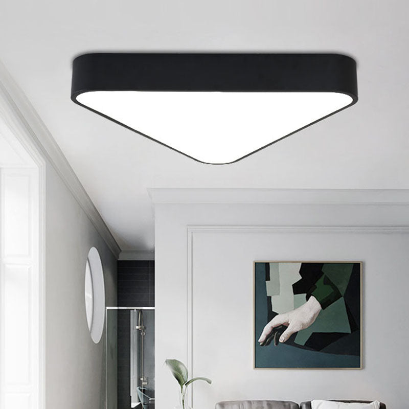 Acrylic Triangular Flush Light Nordic LED Flush Mount Ceiling Lighting Fixture for Foyer Black White Clearhalo 'Ceiling Lights' 'Close To Ceiling Lights' 'Close to ceiling' 'Flush mount' Lighting' 2044280
