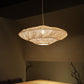 Creative Asian Flying Saucer Ceiling Light Rattan 1 Head Dining Room Suspension Pendant Clearhalo 'Ceiling Lights' 'Modern Pendants' 'Modern' 'Pendant Lights' 'Pendants' Lighting' 2044320