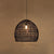 Rattan Cloche Pendant Ceiling Light Asian Single-Bulb Suspension Lighting over Dining Table Black 14" Clearhalo 'Ceiling Lights' 'Pendant Lights' 'Pendants' Lighting' 2044406_3e502276-627b-4bc6-9295-6a89e5bd5699