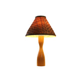 Geometric Shape Bamboo Night Lamp Asian Single-Bulb Wood Table Light for Bedroom Clearhalo 'Lamps' 'Table Lamps' Lighting' 2044748