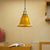 1-Light Wrought Iron Pendant Industrial Black/White/Gold Bell Shade Living Room Hanging Lamp Gold Clearhalo 'Art Deco Pendants' 'Black' 'Cast Iron' 'Ceiling Lights' 'Ceramic' 'Crystal' 'Industrial Pendants' 'Industrial' 'Metal' 'Middle Century Pendants' 'Pendant Lights' 'Pendants' 'Rustic Pendants' 'Tiffany' Lighting' 204497
