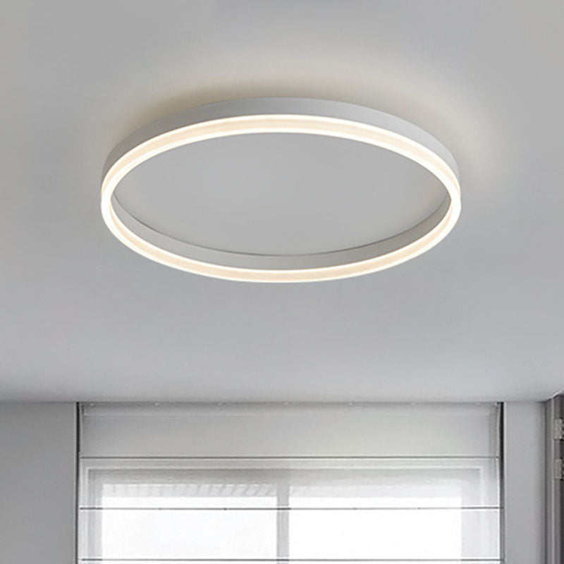 Circular Flush Mount Lighting Minimalist Acrylic Bedroom LED Flush Mount Fixture White Warm Clearhalo 'Ceiling Lights' 'Close To Ceiling Lights' 'Close to ceiling' 'Flush mount' Lighting' 2046453