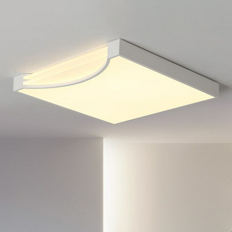 Square Shaped Flush Ceiling Light Contemporary Acrylic LED Flush Mount Lighting Fixture White Warm Clearhalo 'Ceiling Lights' 'Close To Ceiling Lights' 'Close to ceiling' 'Flush mount' Lighting' 2046474