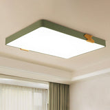 Square Shaped Bedroom LED Flush Mount Light Acrylic Simple Ceiling Light Flush Mount Green Rectangle Clearhalo 'Ceiling Lights' 'Close To Ceiling Lights' 'Close to ceiling' 'Flush mount' Lighting' 2046490