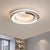 Contemporary Splicing Geometric Flush Ceiling Light Acrylic Living Room LED Flush Mount Lighting Fixture in White White Round Clearhalo 'Ceiling Lights' 'Close To Ceiling Lights' 'Close to ceiling' 'Flush mount' Lighting' 2046499