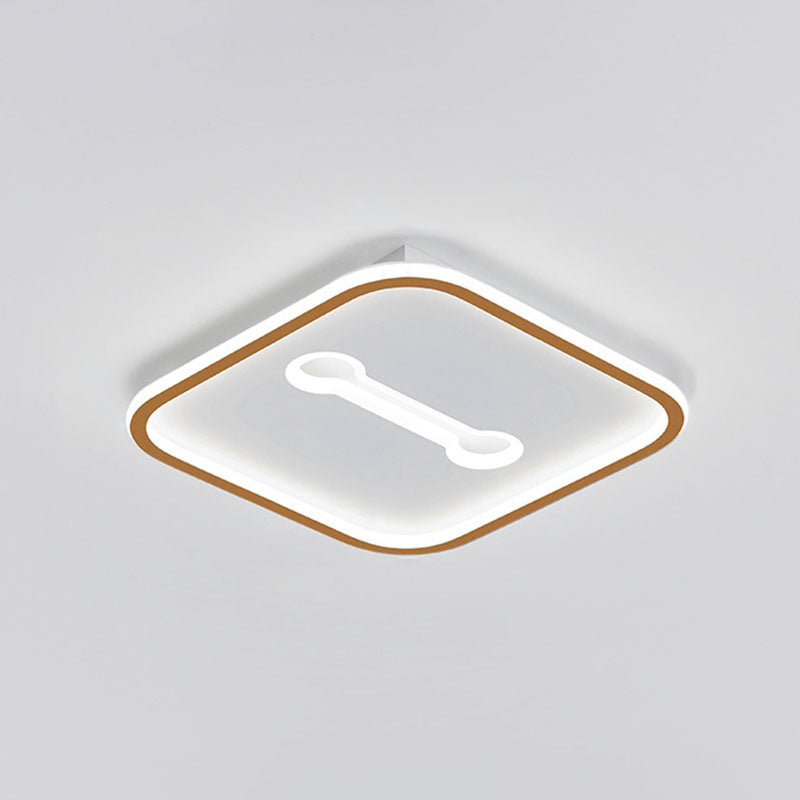 Geometrical Shape Bedroom Flush Mount Lighting Metal Minimalist LED Flush Mount Fixture Clearhalo 'Ceiling Lights' 'Close To Ceiling Lights' 'Close to ceiling' 'Flush mount' Lighting' 2046516