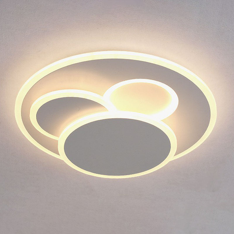 Acrylic Geometric Flush Light Artistic White LED Flush Ceiling Light Fixture for Living Room Clearhalo 'Ceiling Lights' 'Close To Ceiling Lights' 'Close to ceiling' 'Flush mount' Lighting' 2046578