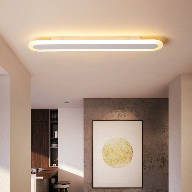 Linear Ultra Thin Flush Mount Lighting Minimalist Acrylic Living Room LED Flush Mount Fixture White Warm Clearhalo 'Ceiling Lights' 'Close To Ceiling Lights' 'Close to ceiling' 'Flush mount' Lighting' 2046593