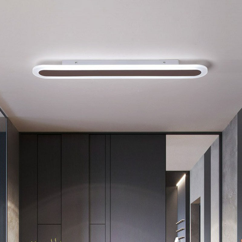 Linear Ultra Thin Flush Mount Lighting Minimalist Acrylic Living Room ...