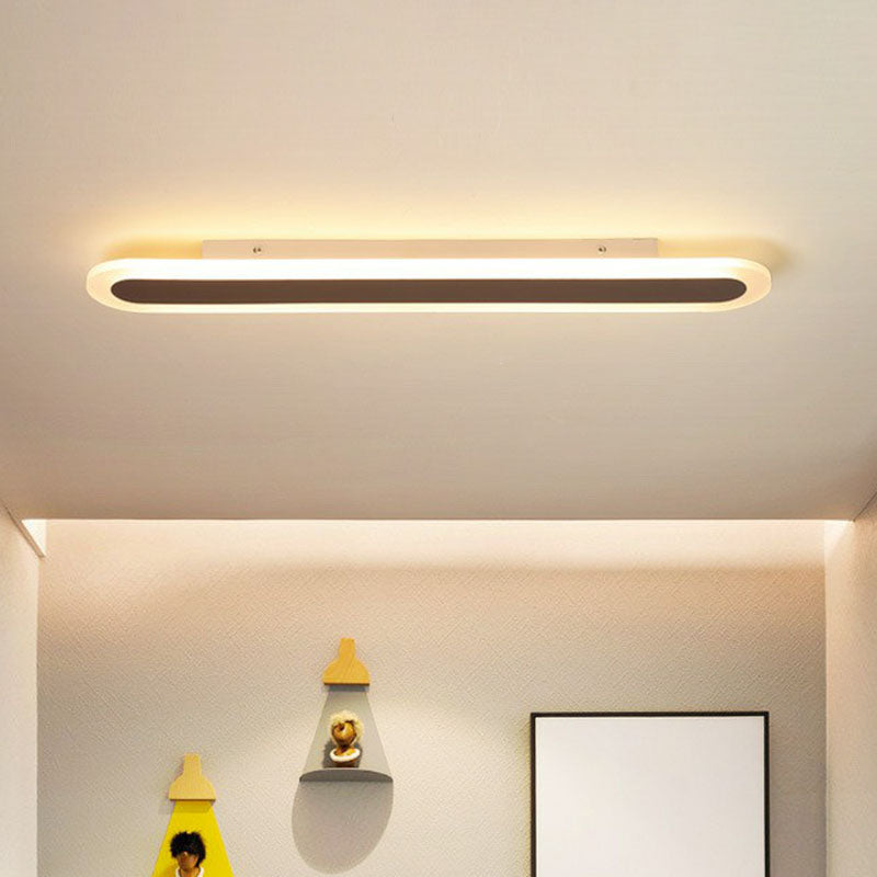 Linear Ultra Thin Flush Mount Lighting Minimalist Acrylic Living Room ...