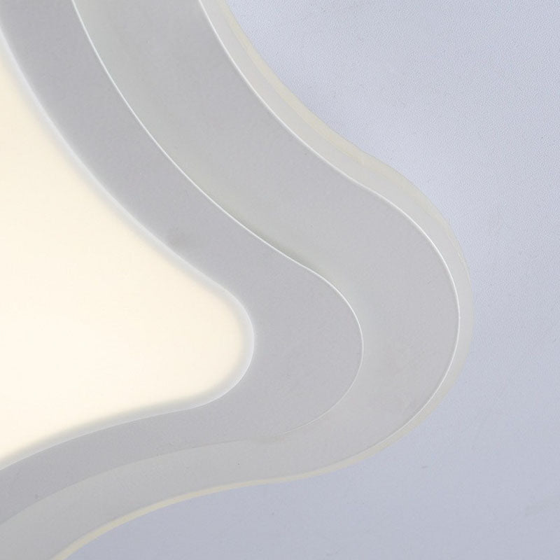 Star LED Flush Mount Light Simplicity Acrylic White Ceiling Light Flush Mount for Bedroom Clearhalo 'Ceiling Lights' 'Close To Ceiling Lights' 'Close to ceiling' 'Flush mount' Lighting' 2046639