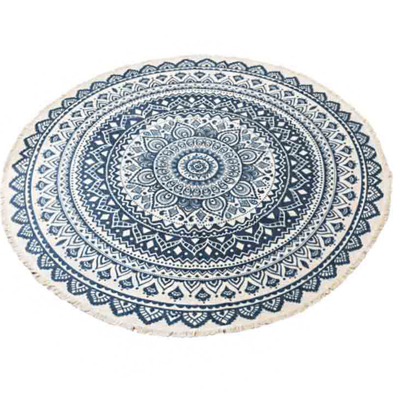 Exotic Bohemian Rug Light-Color Mandala Carpet Pet Friendly Washable Area Rug for Living Room Clearhalo 'Area Rug' 'Bohemian' 'Rugs' Rug' 2046728