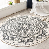 Boho Mandala Area Rug Multicolor Cotton Rug Pet Friendly Carpet for Bedroom Clearhalo 'Area Rug' 'Bohemian' 'Rugs' Rug' 2046737