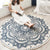 Boho Mandala Area Rug Multicolor Cotton Rug Pet Friendly Carpet for Bedroom Dark Gray Clearhalo 'Area Rug' 'Bohemian' 'Rugs' Rug' 2046747