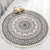 Boho Mandala Area Rug Multicolor Cotton Rug Pet Friendly Carpet for Bedroom Gray-Black Clearhalo 'Area Rug' 'Bohemian' 'Rugs' Rug' 2046749