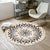 Chic Floral Indoor Rug Multi Colored Boho Rug Cotton Washable Carpet of Living Room Gloss Black Clearhalo 'Area Rug' 'Bohemian' 'Rugs' Rug' 2046764