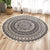 Ethnic Bohemian Indoor Rug Multi Color Tribal Floral Carpet Machine Washable Rug for Girls Bedroom Textured Black Clearhalo 'Area Rug' 'Bohemian' 'Rugs' Rug' 2046779