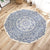 Ethnic Bohemian Indoor Rug Multi Color Tribal Floral Carpet Machine Washable Rug for Girls Bedroom Blue Clearhalo 'Area Rug' 'Bohemian' 'Rugs' Rug' 2046780