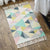 Unique Geometric Rug Multicolor Eclectic Rug Cotton Pet Friendly Carpet with Tassel Knot for Great Room Blue-Pink 2' x 2'11" Clearhalo 'Area Rug' 'Bohemian' 'Rugs' Rug' 2046812