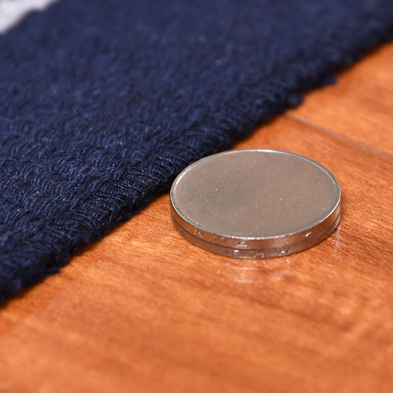 Simple Blue Ticking Stripe Rug Cotton Boho Carpet Pet Friendly Rug for Boys Room Clearhalo 'Area Rug' 'Bohemian' 'Rugs' Rug' 2046921