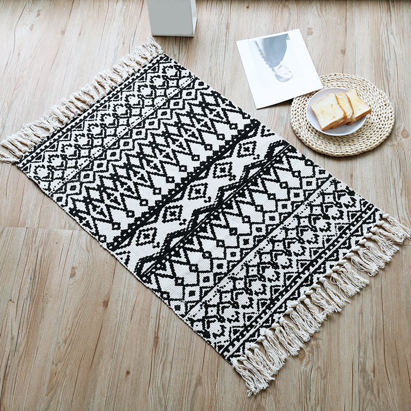 Casual Bohemian Rug Multicolored Geometric Carpet Pet Friendly Rug for Great Room Gray-Black Clearhalo 'Area Rug' 'Bohemian' 'Rugs' Rug' 2046936