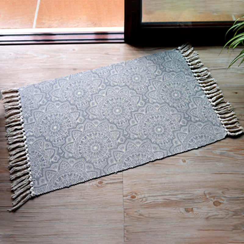 Casual Bohemian Rug Multicolored Geometric Carpet Pet Friendly Rug for Great Room Silver Gray Clearhalo 'Area Rug' 'Bohemian' 'Rugs' Rug' 2046941