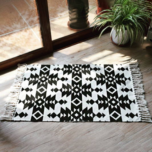 Casual Bohemian Rug Multicolored Geometric Carpet Pet Friendly Rug for Great Room Gloss Black Clearhalo 'Area Rug' 'Bohemian' 'Rugs' Rug' 2046952