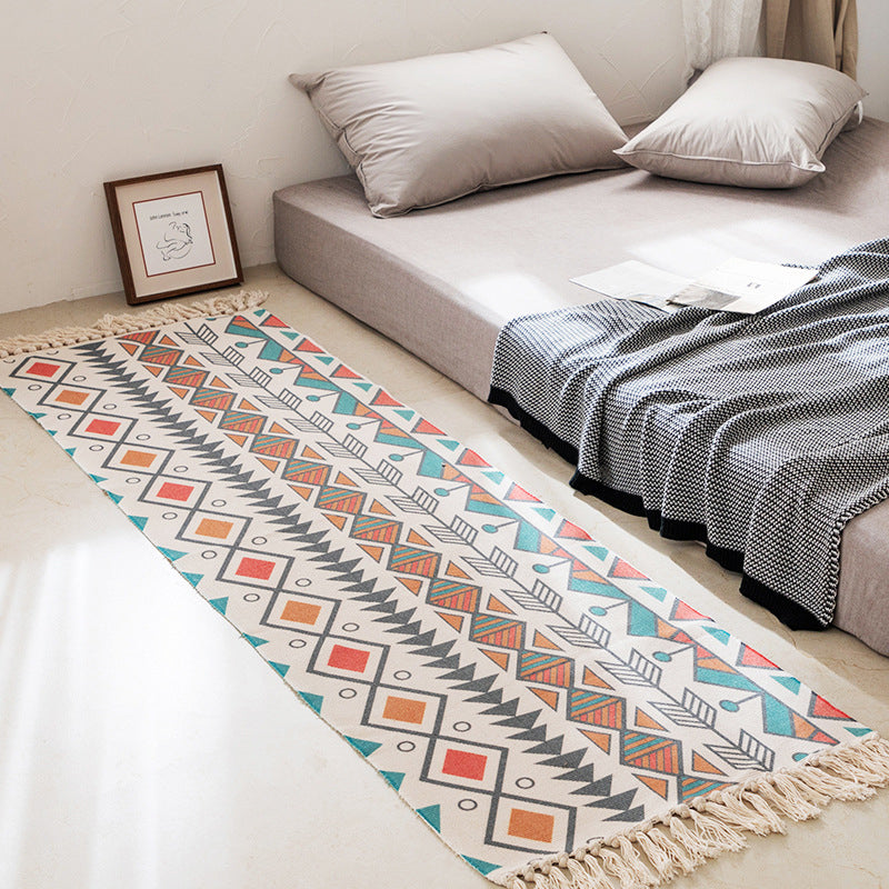 Aesthetic Multicolor Tribal Print Rug Cotton Bohemia Area Rug Pet Friendly Carpet for Bedroom Clearhalo 'Area Rug' 'Bohemian' 'Rugs' Rug' 2046960