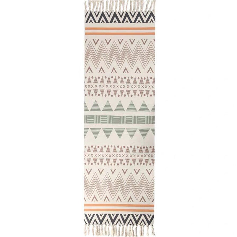 Aesthetic Multicolor Tribal Print Rug Cotton Bohemia Area Rug Pet Friendly Carpet for Bedroom Red-Green Clearhalo 'Area Rug' 'Bohemian' 'Rugs' Rug' 2046967