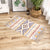 Multi Colored Triangle Pattern Rug Cotton Eclectic Carpet Pet Friendly Rug for Home Blue-Yellow 2' x 2'11" Clearhalo 'Area Rug' 'Bohemian' 'Rugs' Rug' 2046982